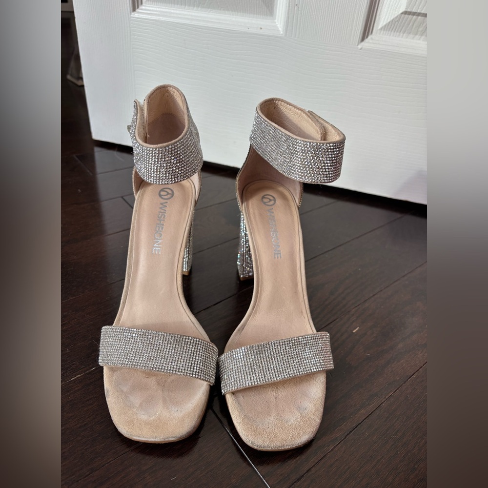 Glamorous Silver Rhinestone Heels